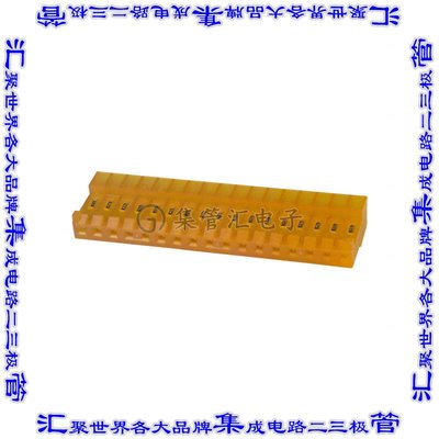 4-643817-7 矩形连接器17POS插座3.96mm母插口橙色IDC锡自由悬挂