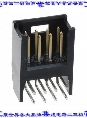 280389-2 针座连接器8POS接头2排2.54mm公形插针通孔直角镀金