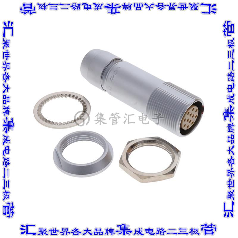 PFG.3B.312.CLLD72 圆形连接器12POS插座母插口焊杯镀金自由悬挂