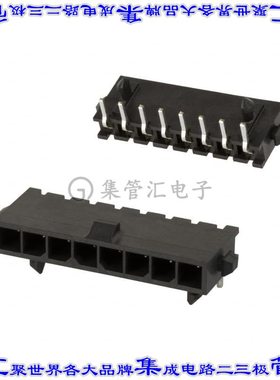 2-1445098-8 针座连接器8POS接头3mm公形插针通孔直角镀金