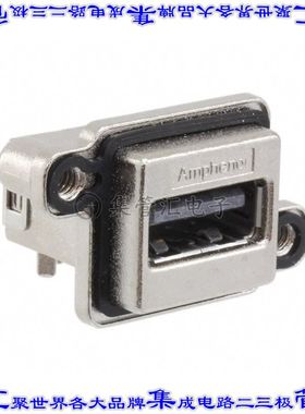 MUSBR-A111-30 连接器USB-A插座4POS USB 2.0通孔直角