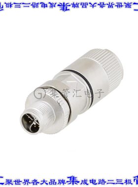 M12FT8XMS 圆形连接器8POS插头公引脚螺钉自由悬挂