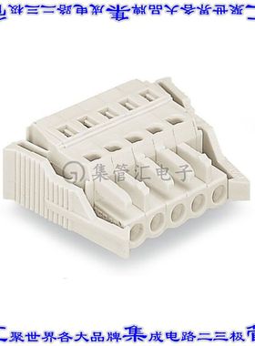 721-108/037-000 端子块连接器8POS插头母插口5mm灰色自由悬挂