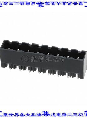 5452159 端子块连接器8POS接头公引脚带罩5.08mm黑色垂直通孔