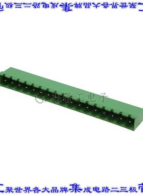 1757394 端子块连接器17POS接头公引脚带罩5.08mm绿色90DEG通孔