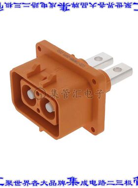 ELRA2W0301 矩形连接器2POS插座16mm公引脚橙色螺钉面板安装