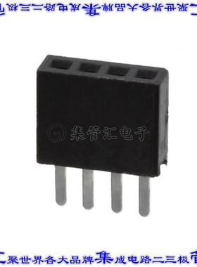 M50-3030442 针座连接器4POS插座1.27mm母形插口通孔直针镀金