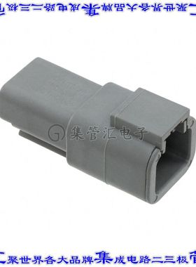 DTP04-2P 矩形连接器外壳2POS插座公形引脚灰色自由悬挂