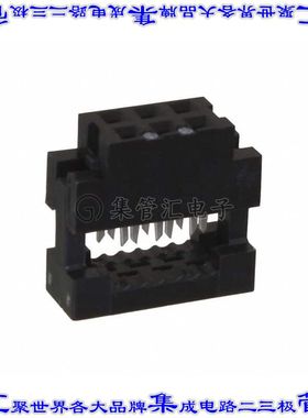 89361-106LF 矩形连接器6POS插座2排2mm母插口黑色IDC镀金自由悬