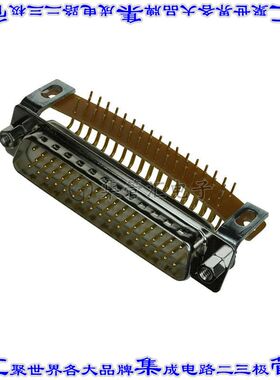 174-E50-113R141 连接器50POS插头公引脚3排D-Sub面板安装通孔直