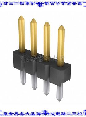 961104-6404-AR 针座连接器4POS接头2.54mm公形插针通孔直针镀金