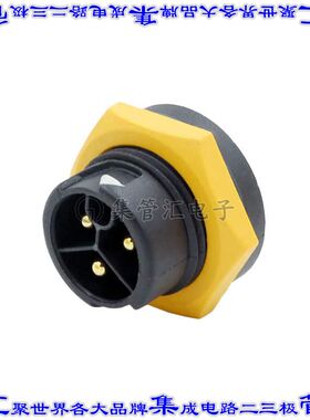 23003535-01 圆形连接器3POS插座公形引脚焊杯镀金面板安装