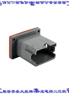 AT04-12PA-PM01 矩形连接器外壳12POS插座2排公形引脚灰色面板安