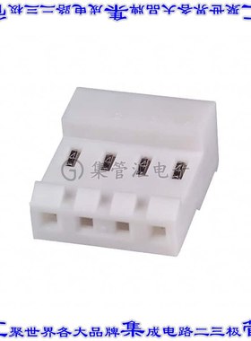3-640429-4 矩形连接器4POS插座3.96mm母插口白色IDC锡自由悬挂