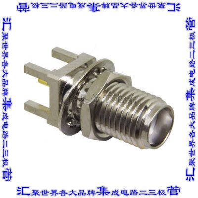 CONSMA008 同轴连接器SMA插座母插槽焊接50欧姆面板安装通孔