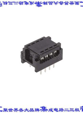 FDP-308-T 连接器8POS带状电缆DIP针座2排1.27mm通孔IDC黑色