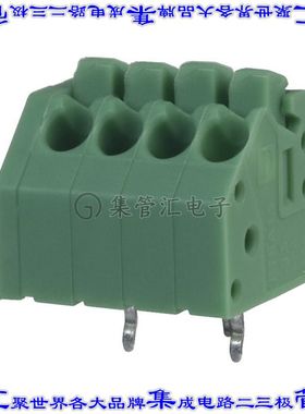 1985218 线对板连接器4POS接线端子3.5mm通孔45角度带板