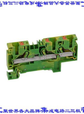 PSL 6/3A GNYE 端子块连接器3POS接地地面8.1mm绿色黄色8-20AWG