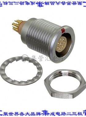 FLBC-08EGFS-GCP-001 圆形连接器8POS插座母插口焊杯镀金面板安装