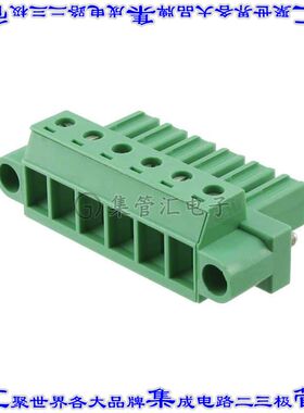 1828281 端子块连接器6POS插头母插口7.62mm绿色自由悬挂