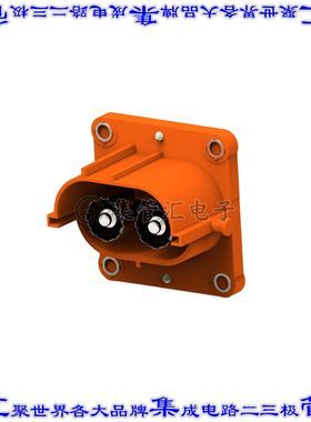 2322122-1 矩形连接器2POS插头8mm公引脚橙色压接银自由悬挂