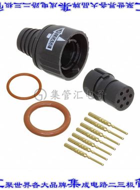 300056 圆形连接器7POS插头公引脚焊杯镀金自由悬挂