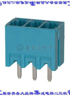 TBP03R2-350-05BE 端子块连接器5POS接头公引脚带罩3.5mm蓝色垂直