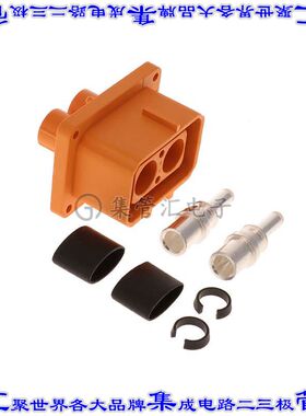 ELRA2A2501 矩形连接器2POS插座16mm公引脚橙色压接面板安装