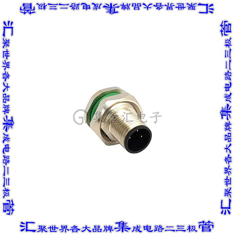 PXMBNI12RPM08APCM16 圆形连接器8POS插座公形引脚焊接镀金面板安