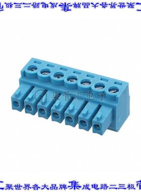 TBP02P1-381-07BE 端子块连接器7POS插头母插口3.81mm蓝色自由悬