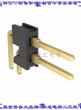 1-86479-3 针座连接器2POS接头2排公形插针通孔直角镀金