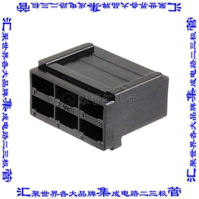 1-480281-0 接插件连接器CONN RCPT HSG 0.25 6POS BLACK