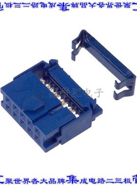 CWR-217-10-0000 矩形连接器10POS插座2排2.54mm母插口蓝色IDC镀