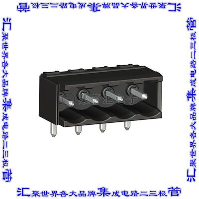 121-M-211/03 端子块连接器3POS接头公引脚带罩5.08mm灰色90DEG通