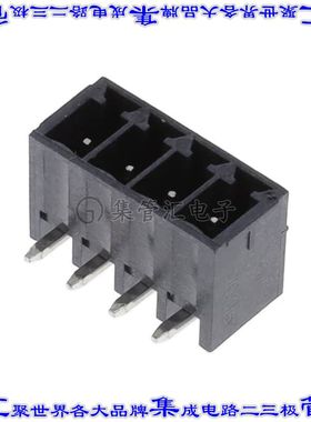 OQ041G01B000G 端子块连接器4POS接头公引脚带罩3.5mm黑色90DEG通