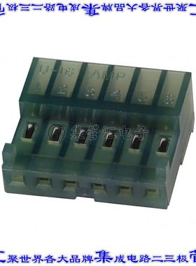 3-643816-6 矩形连接器6POS插座2.54mm母插口绿色IDC锡自由悬挂直