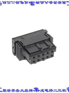 474034-E 矩形连接器外壳10POS插座2排2.54mm母形插口黑色自由悬