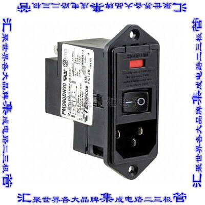 7-6609940-4 电源接入连接器3POS插座公插片模块IEC320-C14面板安