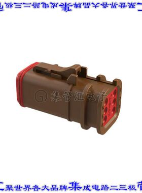 AT06-6S-OMBRN 矩形连接器外壳6POS插头3排母形插口棕色自由悬挂