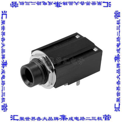 SJ-63043F 接插件连接器AUDIO JACK, 6.35 MM, HORIZONTAL,