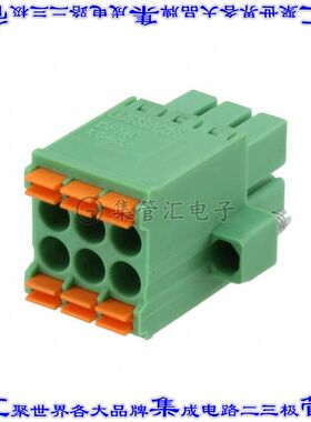 1790302 端子块连接器6POS插头母插口2排3.5mm绿色自由悬挂