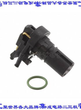 1432444 圆形连接器4POS插件母插口焊接镀金通孔直角