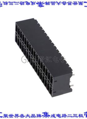 1953156 端子块连接器32POS接头公引脚带罩2排3.5mm黑色垂直通孔