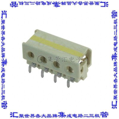 2106751-4 连接器4POS单条导线4mm通孔直角IDC18AWG天然色