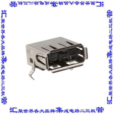 KUSBX-SMT-AS1N-B 连接器USB-A插座4POS表面贴装直角通孔
