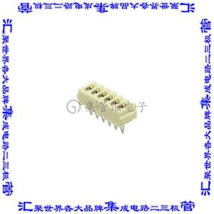 连接器6POS单条导线2mm通孔直角IDC26 28AWG黄色 173983
