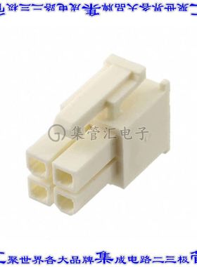1586765-4 矩形连接器外壳4POS插座2排4.2mm母形插口白色自由悬挂
