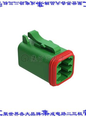 AT06-6S-GRN 矩形连接器外壳6POS插头2排母形插口绿色自由悬挂