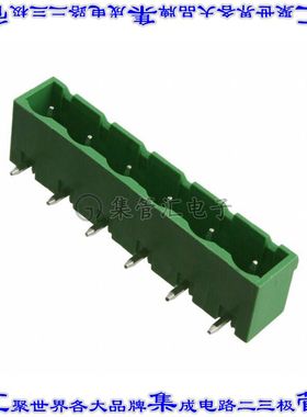 OSTOQ060151 端子块连接器6POS接头公引脚带罩7.62mm90DEG焊接