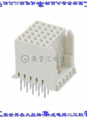 5223652-1 背板连接器30POS插座母插口5排2mm通孔天然色